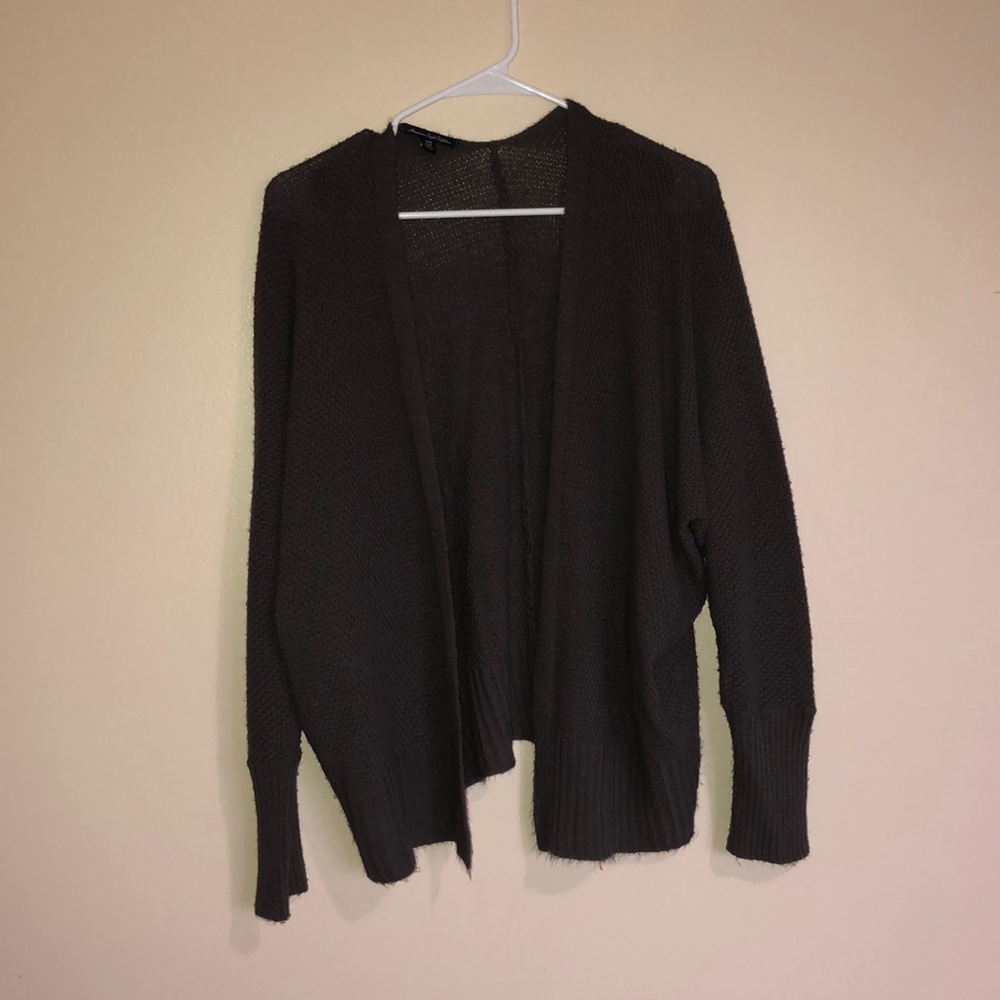 Gray cable knit sweater